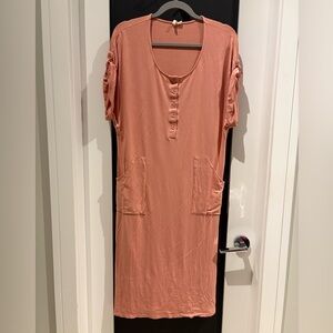 KYTE BABY LOUNGE DRESS - Peach
